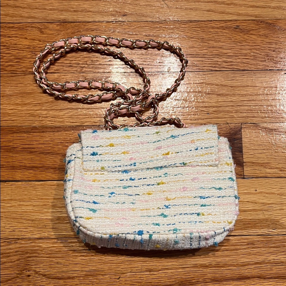 3 Piece Rainbow Weave Tweed Dressy Matching Set- Top, Skirt & Purse NWT - Picture 12 of 13